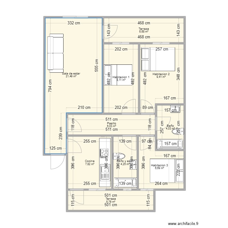 PLANO ALFAZ isabel aspfem. Plan de 10 pièces et 80 m2