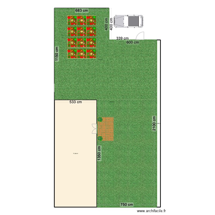 MAISON OUROUX. Plan de 3 pièces et 306 m2