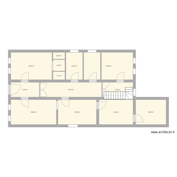 Rdc allarmont. Plan de 13 pièces et 97 m2