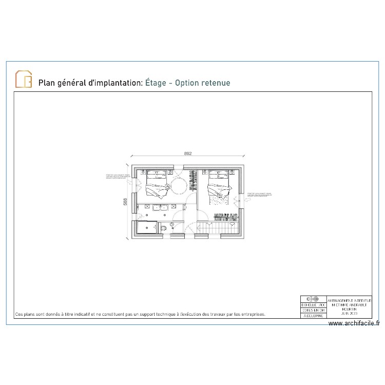 MODIFICATIONS AVANT COUPES ETAGE. Plan de 0 pièce et 0 m2