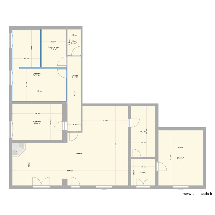 audrey-adrien projet COTATION. Plan de 9 pièces et 160 m2