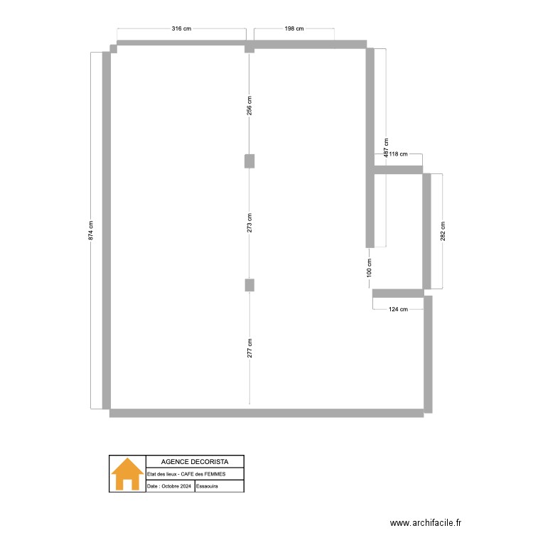 CDF - Existant. Plan de 0 pièce et 0 m2