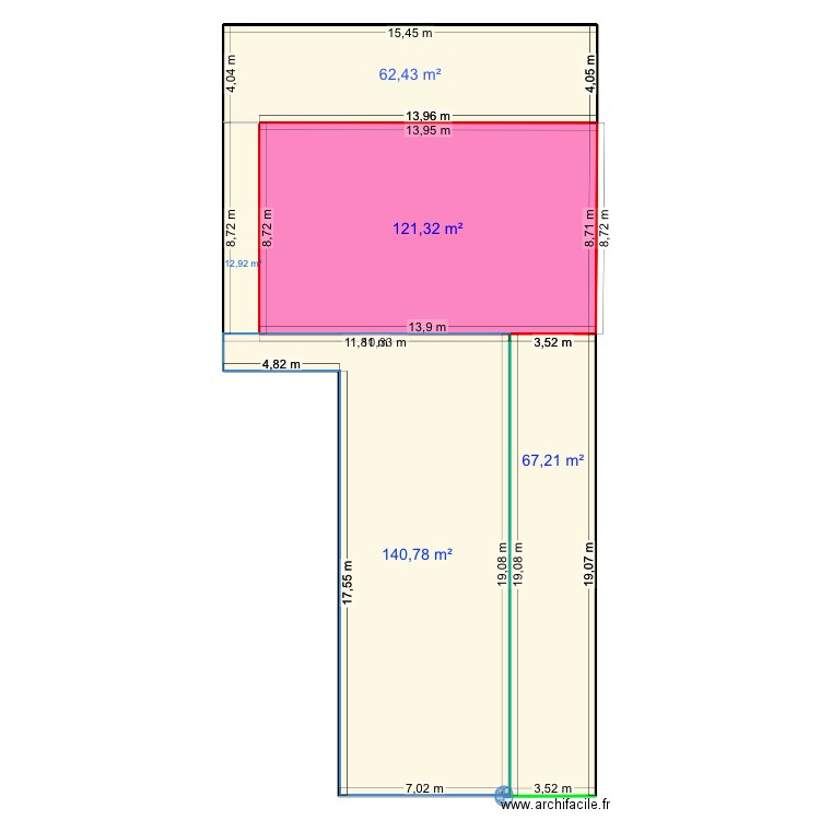 Tour maison. Plan de 5 pièces et 405 m2