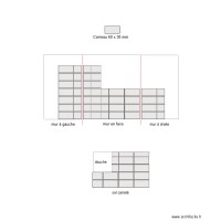 calepinage des 3 murs - carrelage