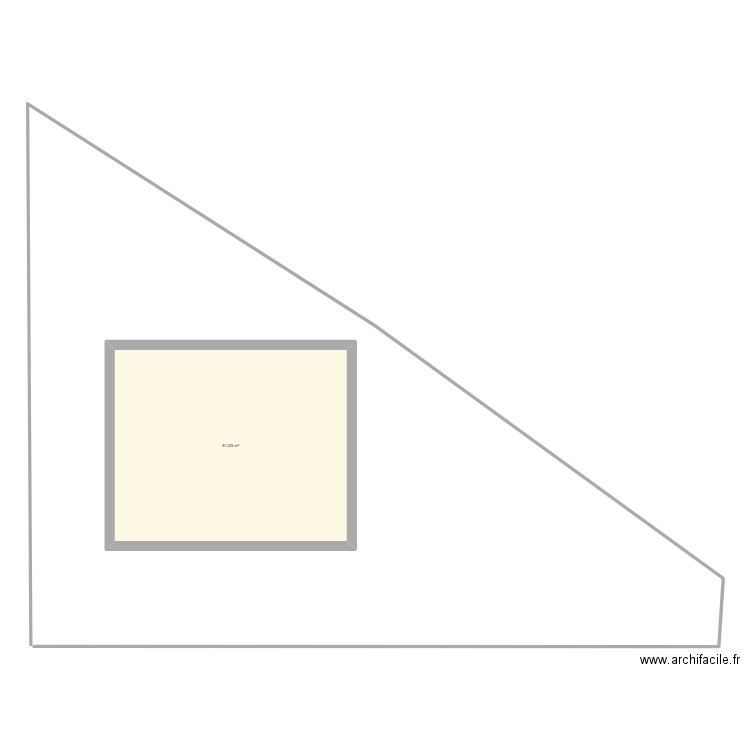 Vigneux. Plan de 1 pièce et 61 m2