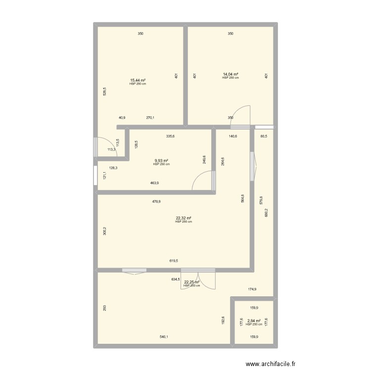 illa's home. Plan de 6 pièces et 87 m2