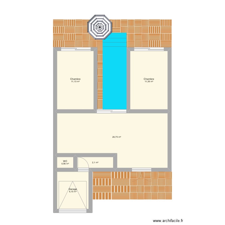 PROJET MAISON LARIOS. Plan de 6 pièces et 58 m2