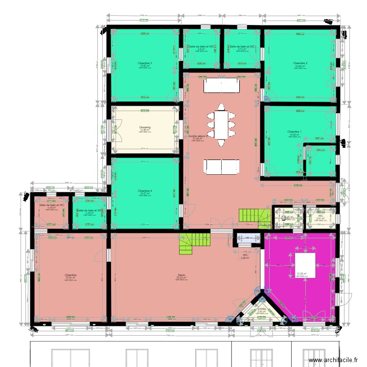 PARCAR 02. Plan de 17 pièces et 279 m2