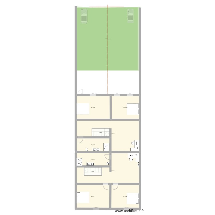 SAIZERAIS . Plan de 15 pièces et 335 m2