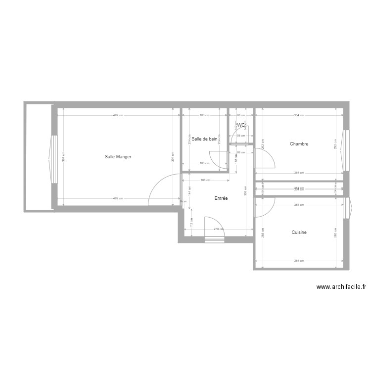 Appartement-Jason. Plan de 7 pièces et 56 m2