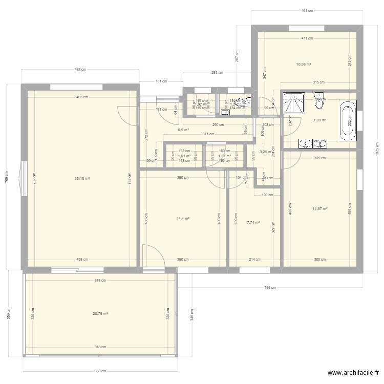 NewHouse. Plan de 13 pièces et 124 m2