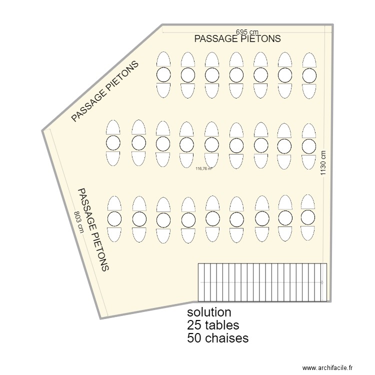 Terrasse le petit george. Plan de 1 pièce et 117 m2