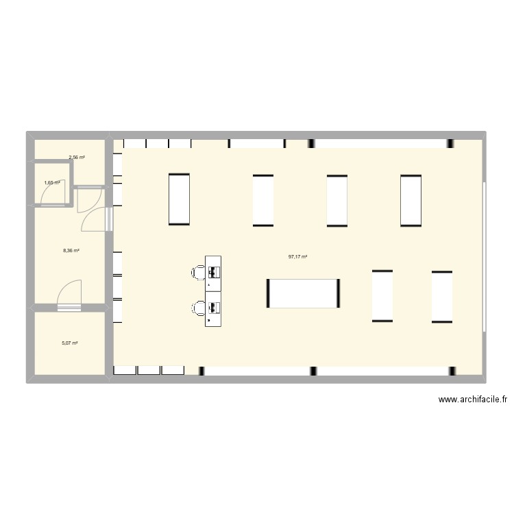 marionnaud. Plan de 5 pièces et 115 m2