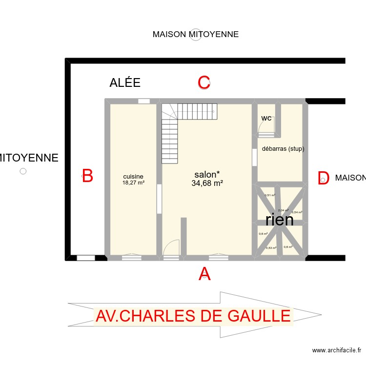 maison ezzahi enculer. Plan de 10 pièces et 66 m2