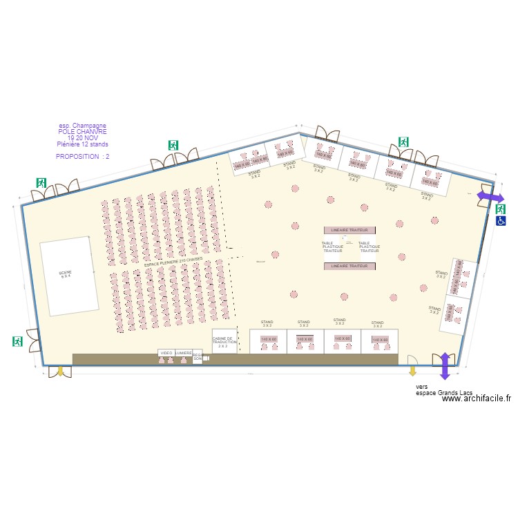 espace champagne POLE CHANVRE 19 20 NOV 2024 PROP 2. Plan de 1 pièce et 584 m2