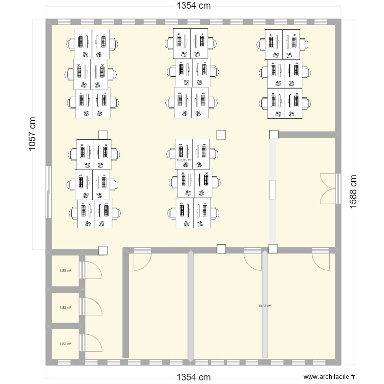 202412 - SG - Plan de masse - Local RDC Gauche - AMARENCO - V2. Plan de 5 pièces et 190 m2