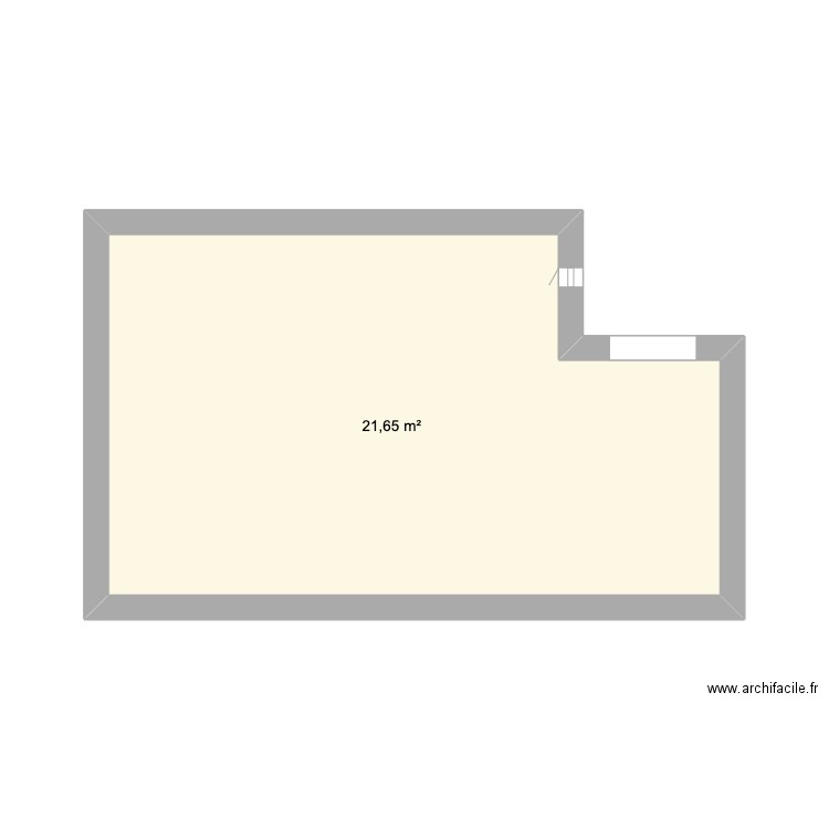 La Bouexière. Plan de 1 pièce et 22 m2