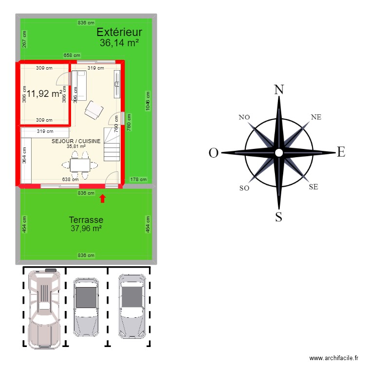 Projet 1. Plan de 8 pièces et 157 m2