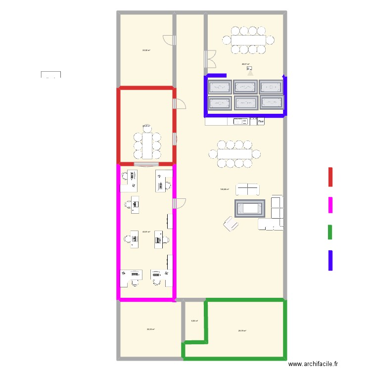 PLAN URSQUARE. Plan de 8 pièces et 350 m2