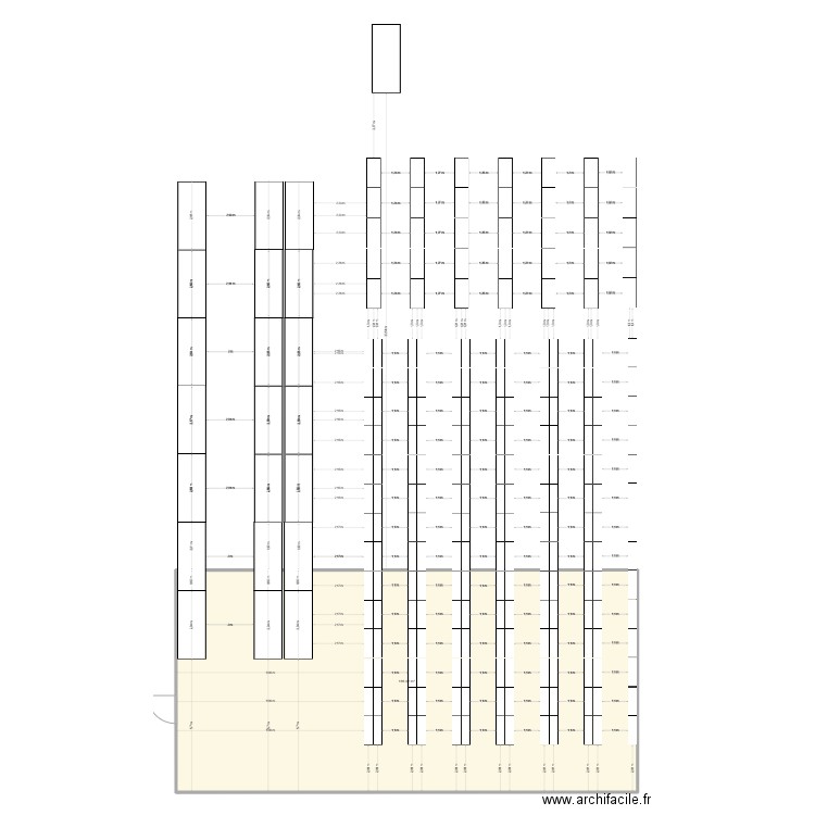 Lunette. Plan de 1 pièce et 189 m2