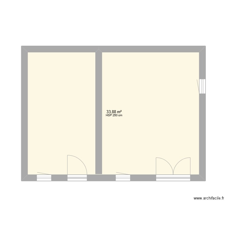 appatam exterieur gozem. Plan de 1 pièce et 34 m2