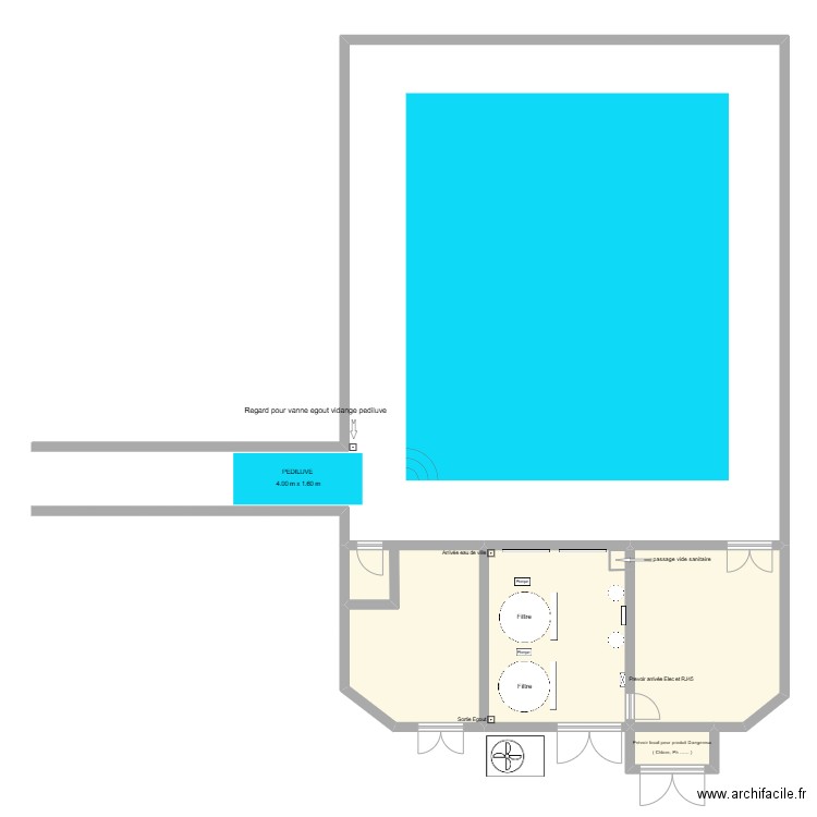 Jeremy Pau. Plan de 5 pièces et 70 m2