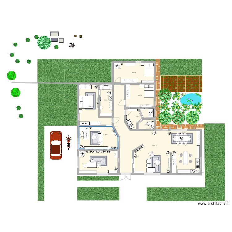 bath-mssd mhjugt. Plan de 9 pièces et 181 m2