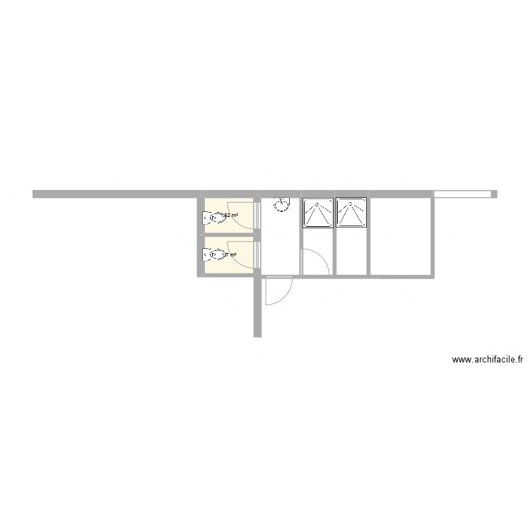 Carglass Bouillargue. Plan de 2 pièces et 3 m2