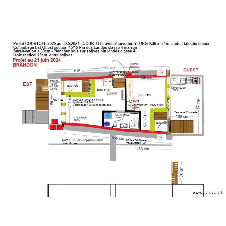 plan courtote ELECTRICITE. Plan de 0 pièce et 0 m2