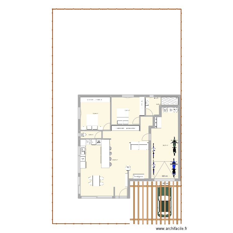 plouha 12. Plan de 6 pièces et 114 m2