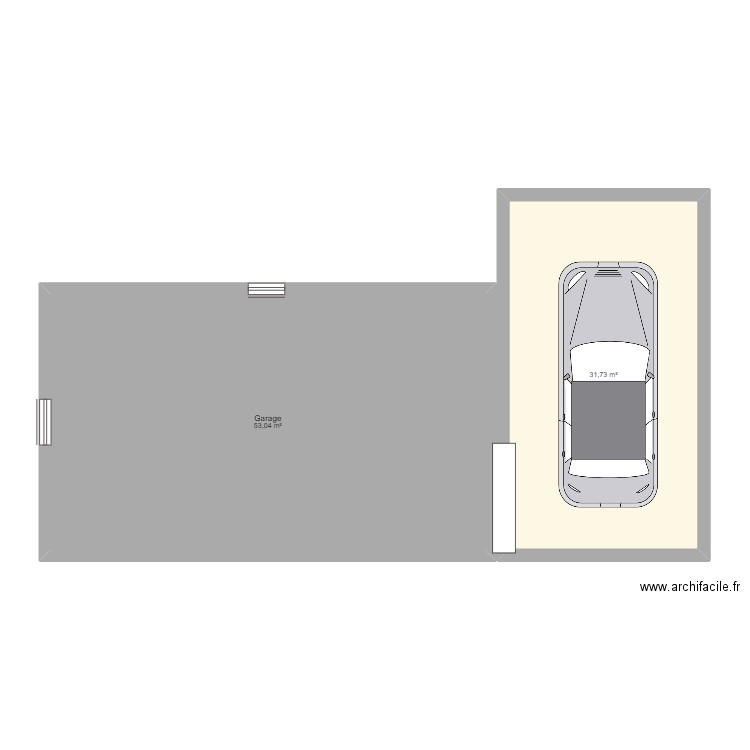 plan garage toit plat. Plan de 2 pièces et 85 m2