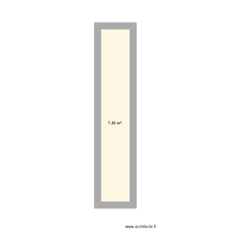 couloir. Plan de 1 pièce et 7 m2