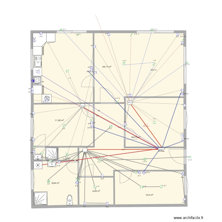 Musa köy 1. Plan de 8 pièces et 113 m2