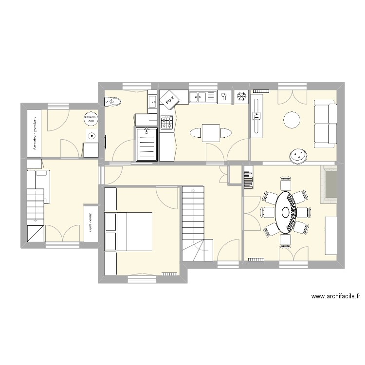 202409 Maison Bretagne RIDOUX V3. Plan de 9 pièces et 83 m2