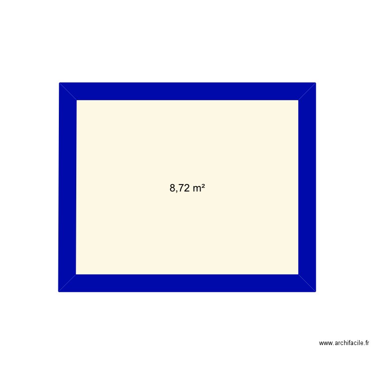 Chambre camille. Plan de 1 pièce et 9 m2