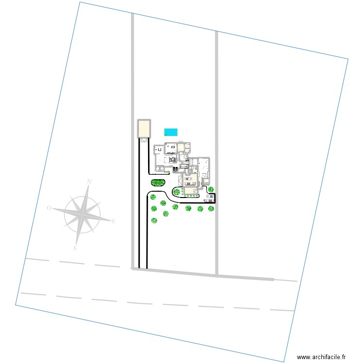 VERSION ROSE 2. Plan de 7 pièces et 184 m2