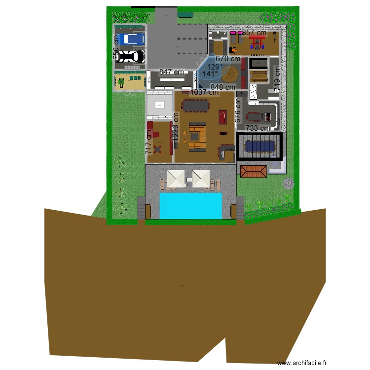 stub. Plan de 36 pièces et 918 m2