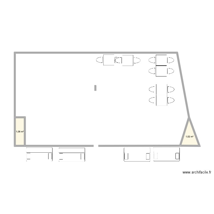 tersaassz. Plan de 2 pièces et 2 m2