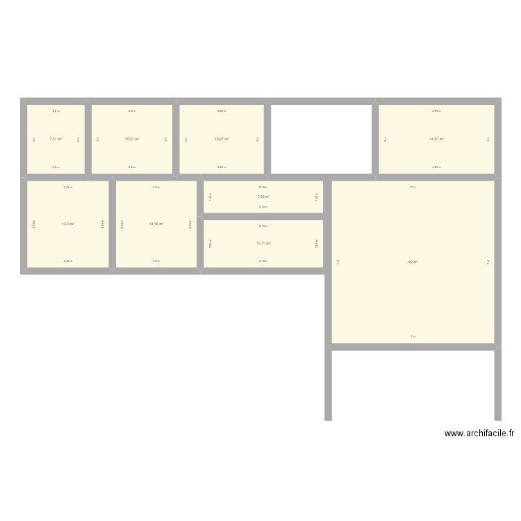 La notre 1. Plan de 9 pièces et 137 m2