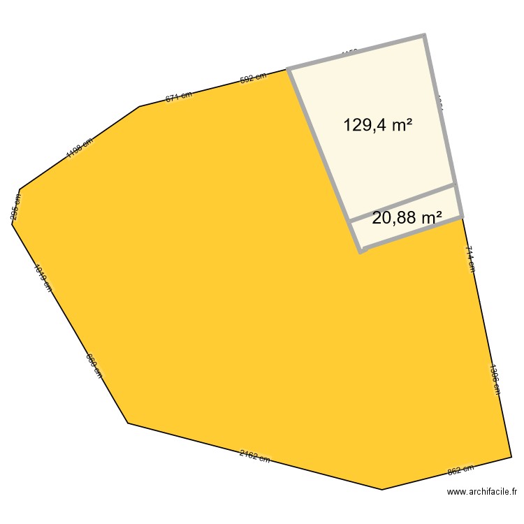 plan base. Plan de 2 pièces et 150 m2