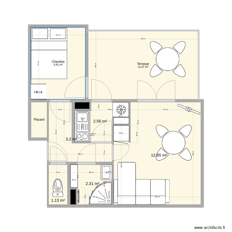 Talmont. Plan de 10 pièces et 40 m2