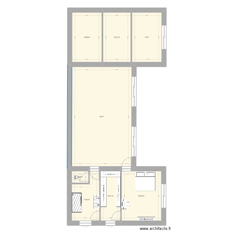 NEW. Plan de 8 pièces et 148 m2