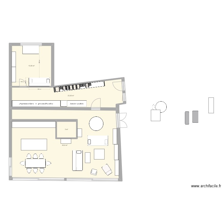 chamoyron rez. Plan de 4 pièces et 104 m2