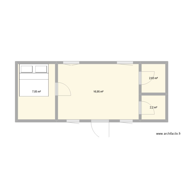 plan sessww. Plan de 4 pièces et 30 m2