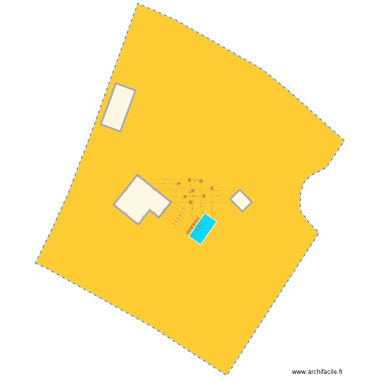 Plan Cadastre. Plan de 3 pièces et 211 m2