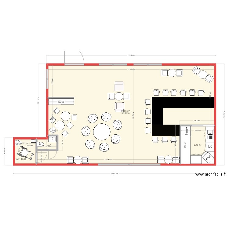 Projet LPDA 7. Plan de 4 pièces et 88 m2