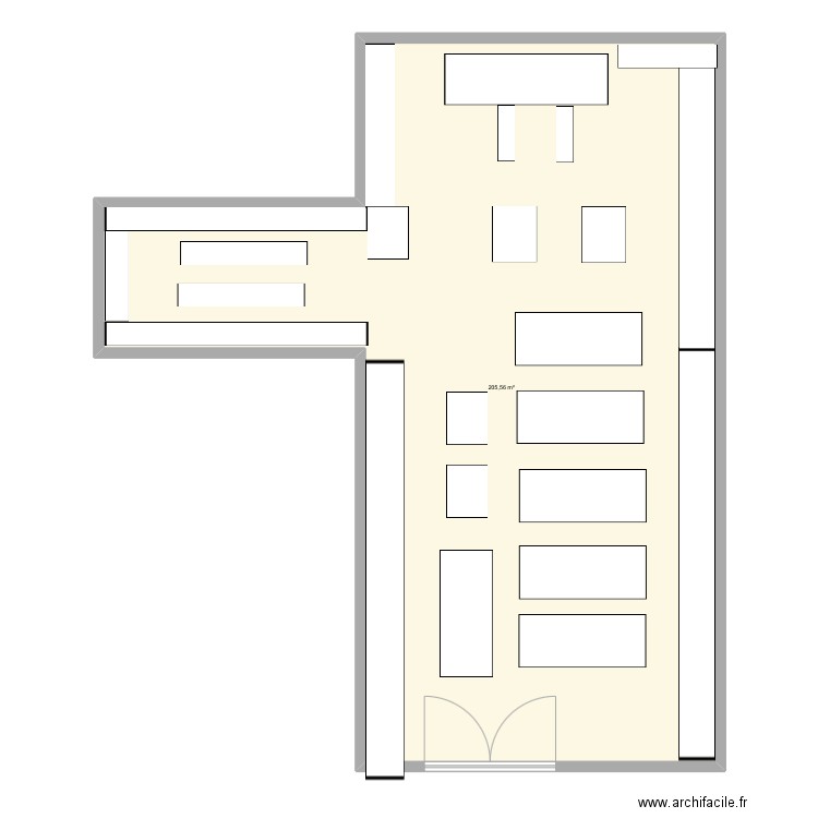 Nocibe euralille . Plan de 1 pièce et 206 m2