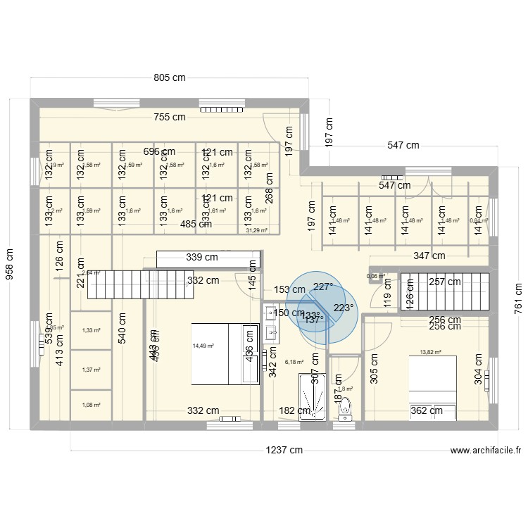 maison 2. Plan de 28 pièces et 104 m2