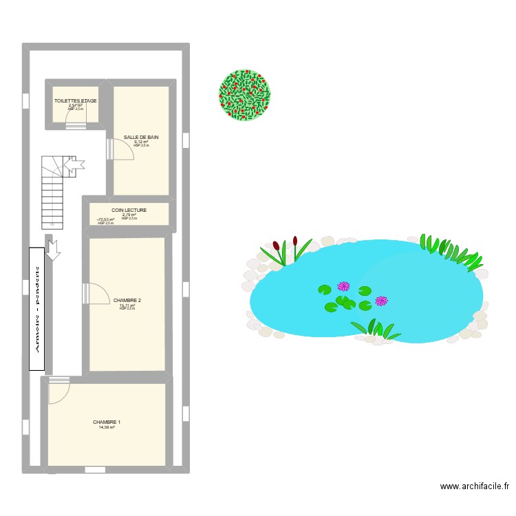 ALEX 3. Plan de 6 pièces et 121 m2