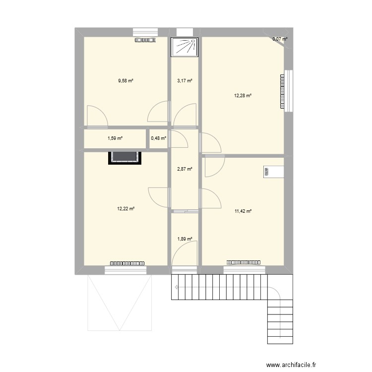 plan projet . Plan de 17 pièces et 170 m2